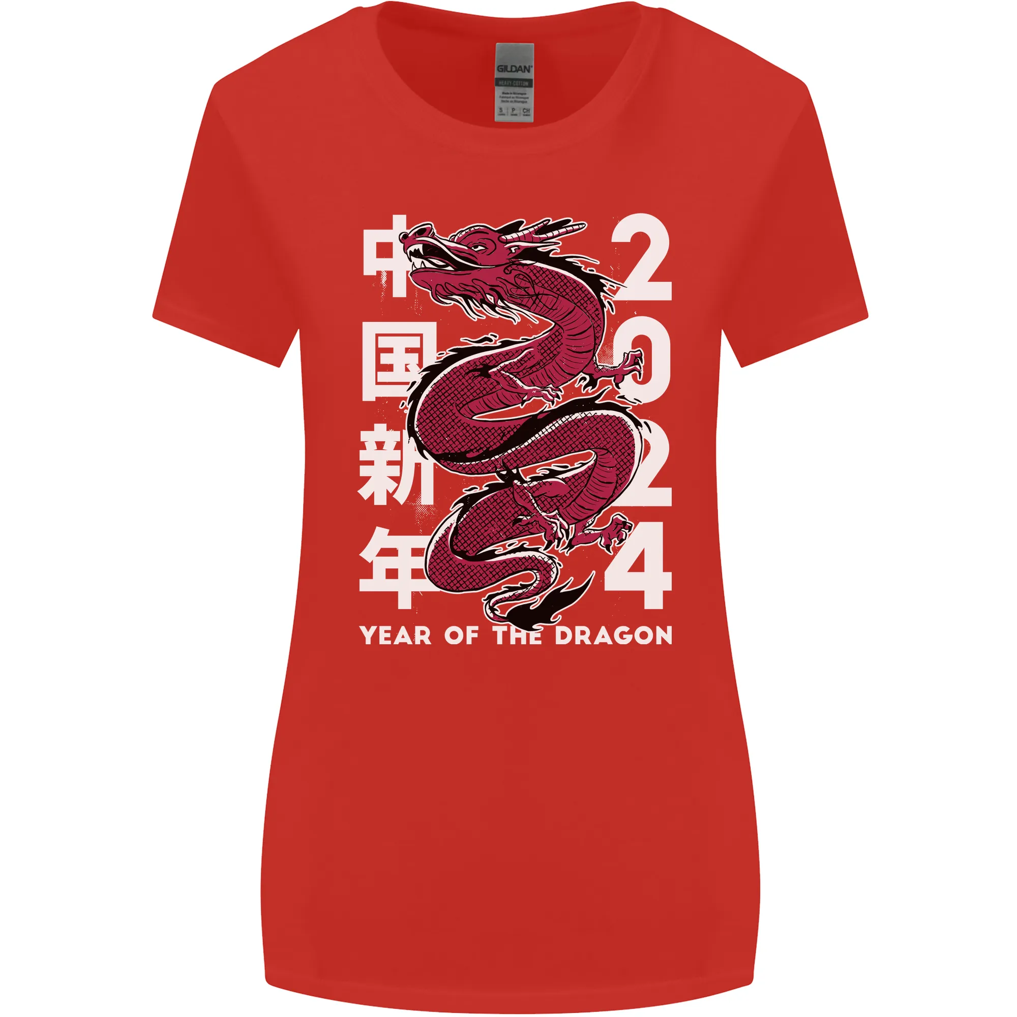 2024 Zodiac Chinese New Year of the Dragon Womens Wider Cut T-Shirt