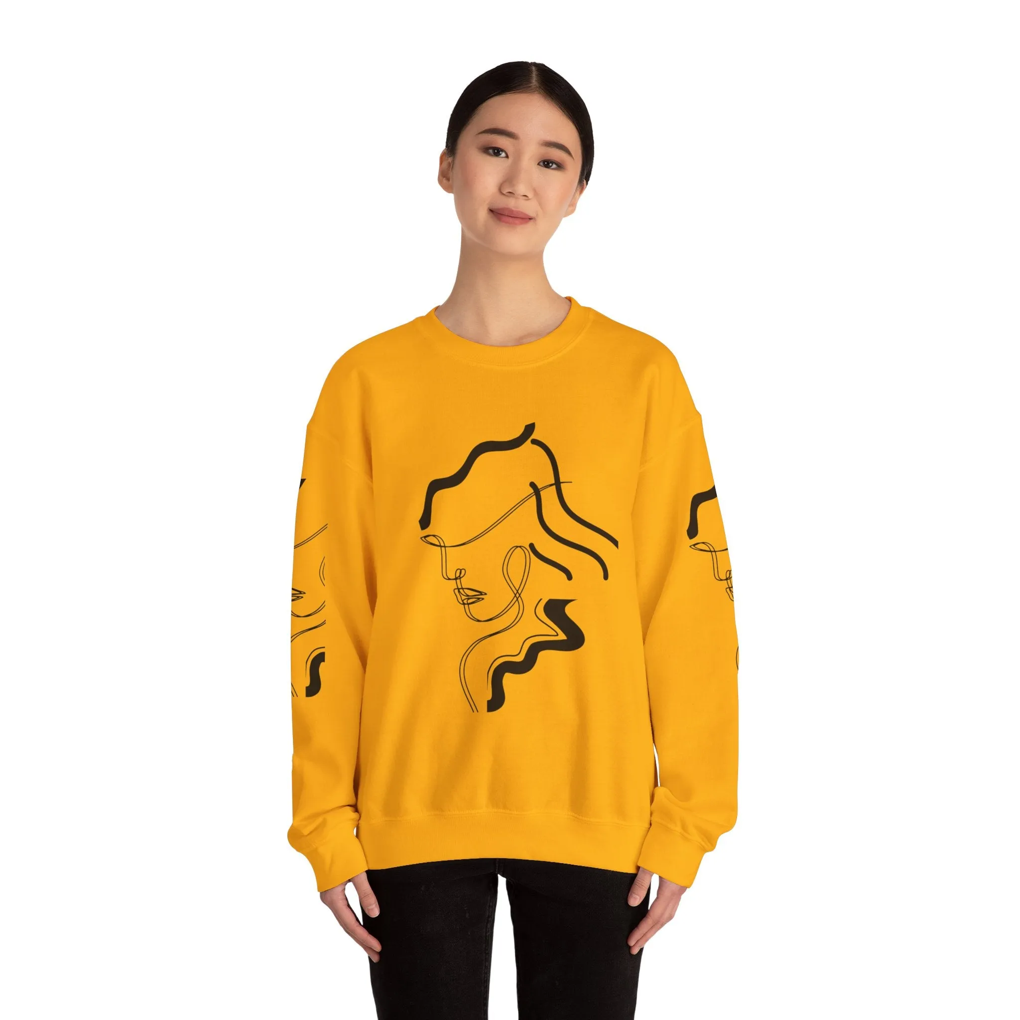 Abstract Line Art Sweatshirt - Minimal and Elegant Design