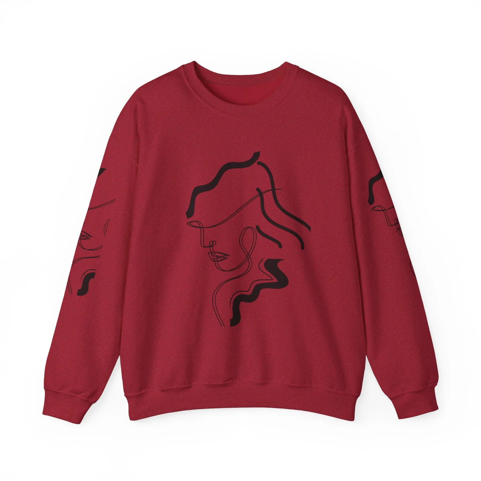 Abstract Line Art Sweatshirt - Minimal and Elegant Design