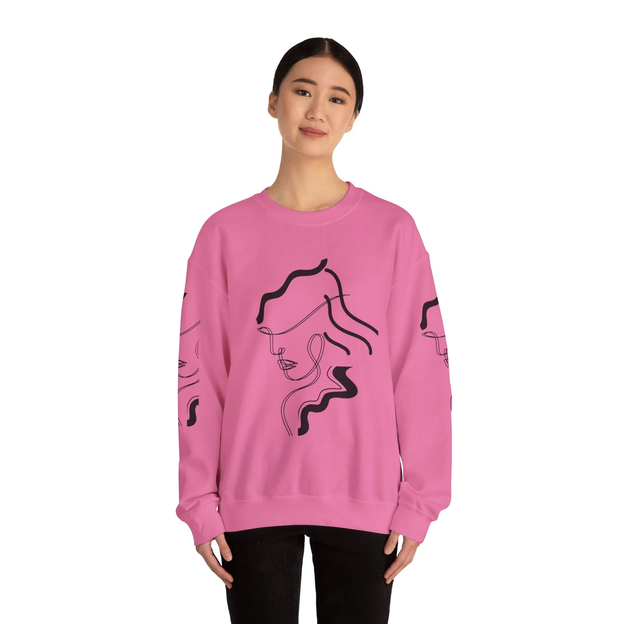 Abstract Line Art Sweatshirt - Minimal and Elegant Design