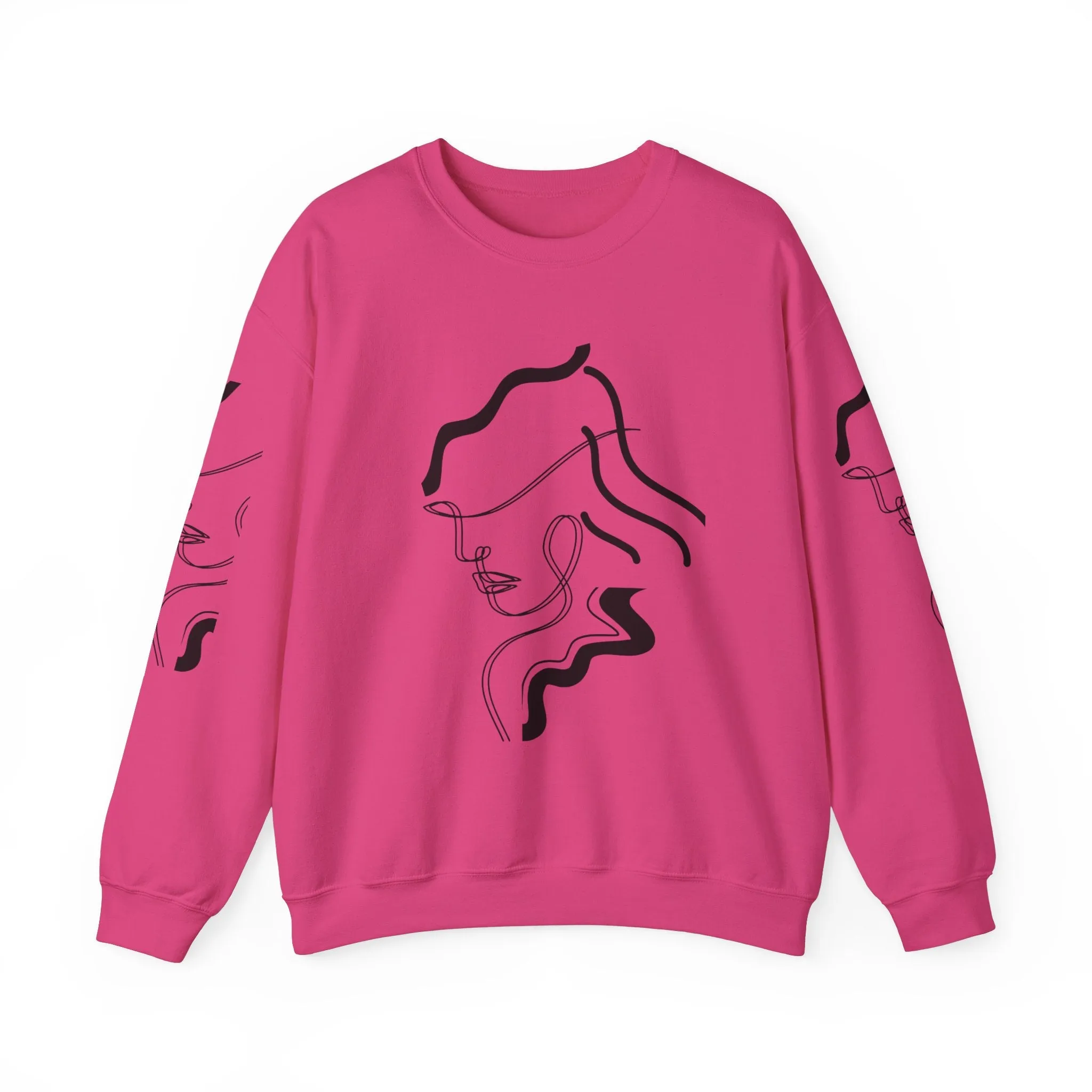 Abstract Line Art Sweatshirt - Minimal and Elegant Design