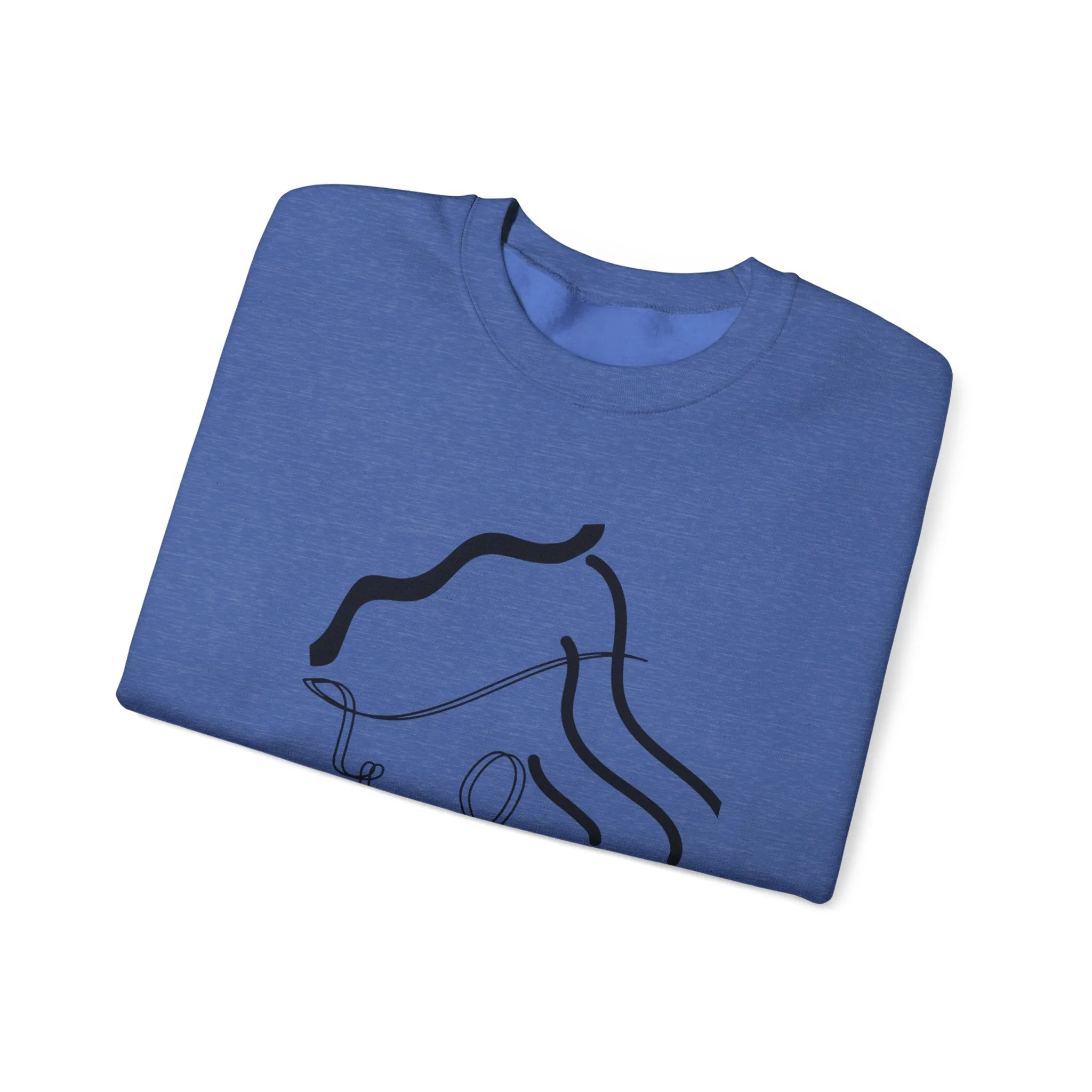 Abstract Line Art Sweatshirt - Minimal and Elegant Design