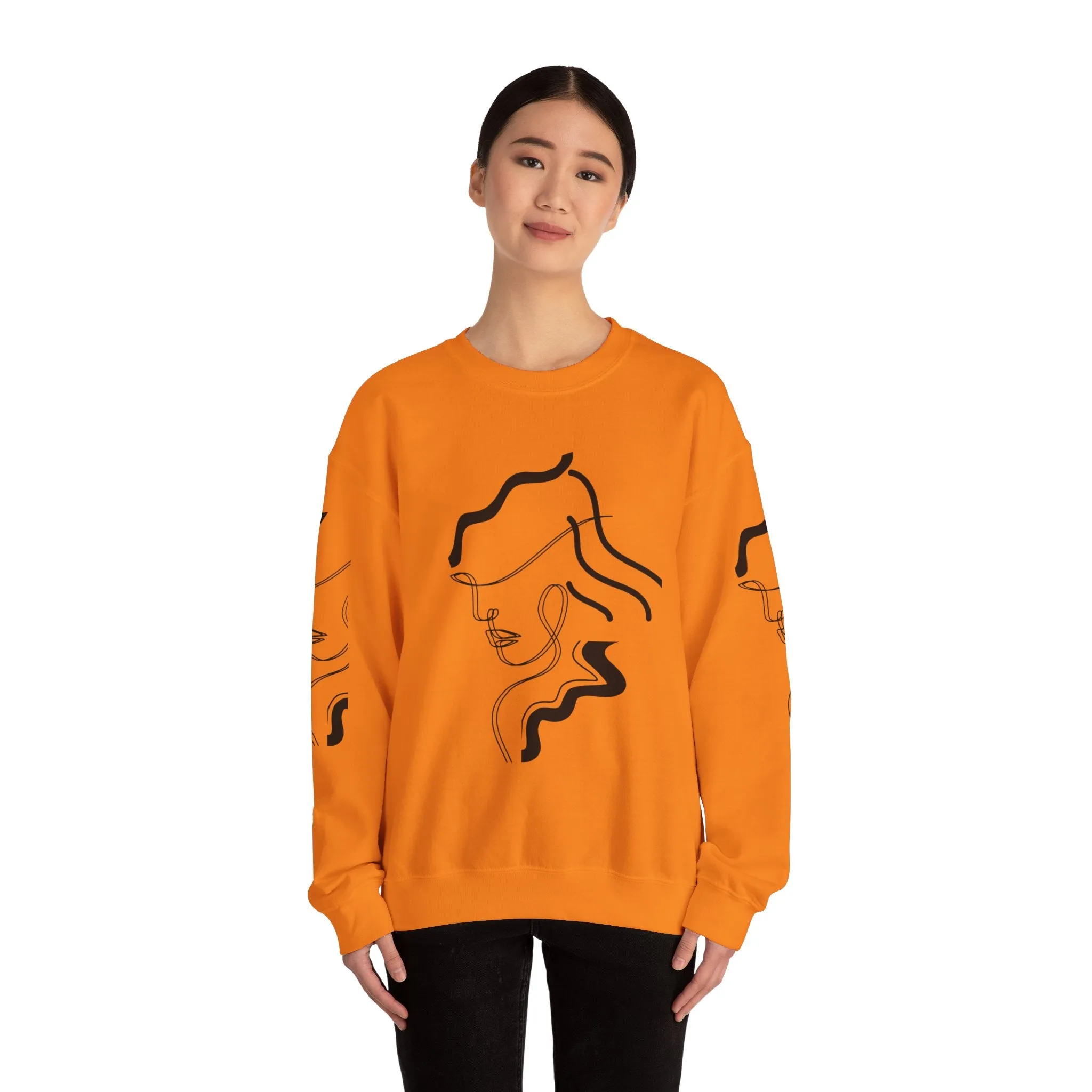 Abstract Line Art Sweatshirt - Minimal and Elegant Design