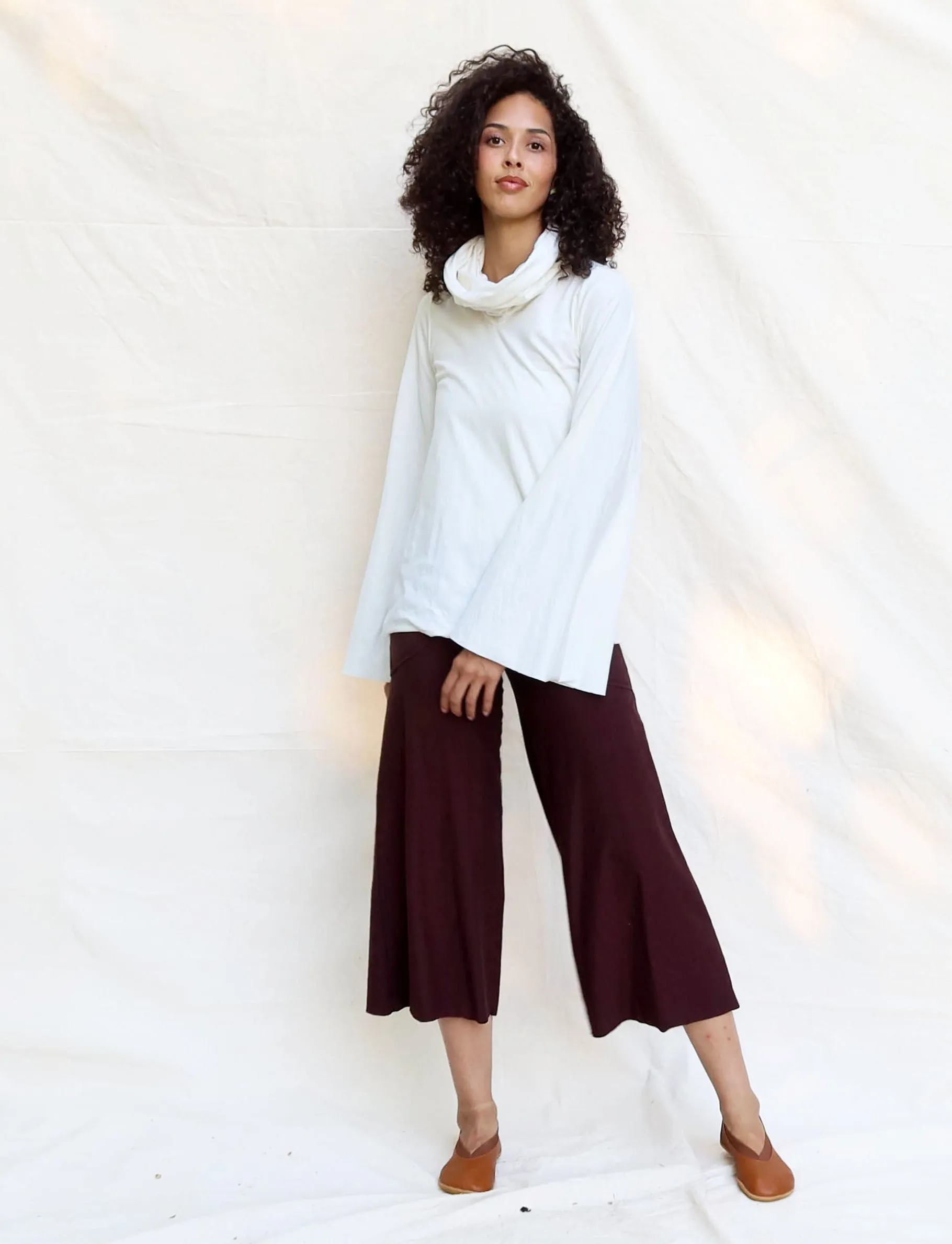 Bell Sleeve Chunky Cowl Ojai Shirt