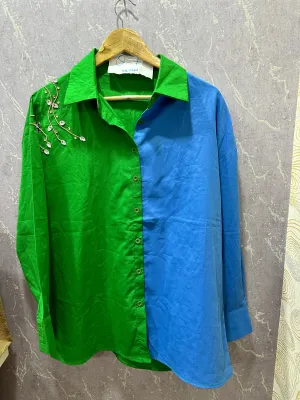 Blue & Green Shirt