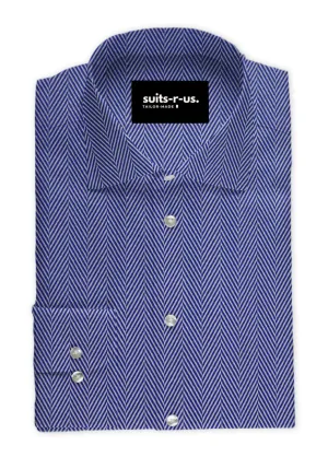 Blue Herringbone Shirt