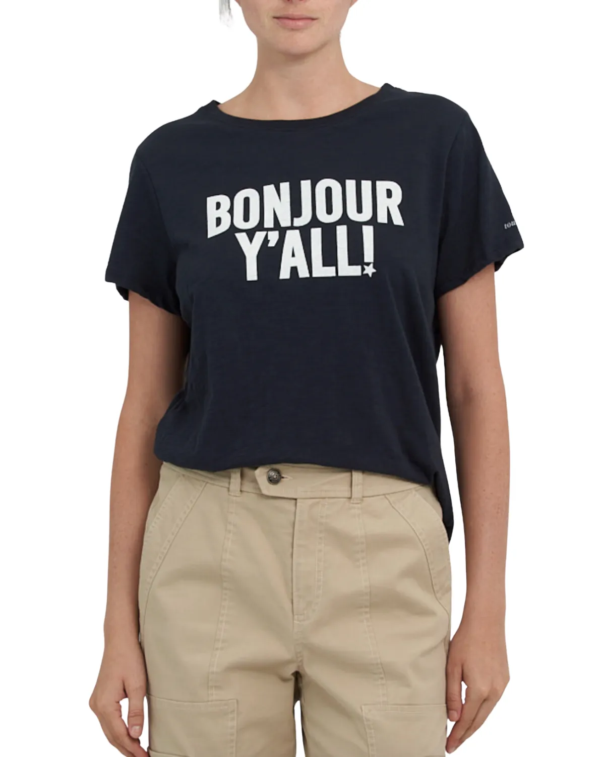 Bonjour Y'all Tee (Navy/White)