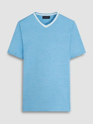 Bugatchi Lux V-Neck T-Shirt, Azure