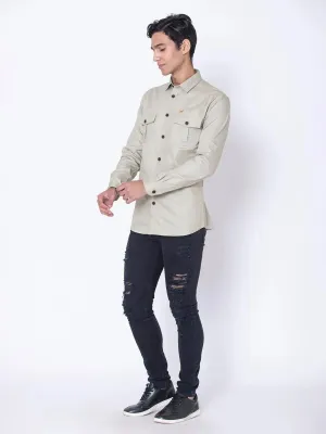 Caramel Double Pocket Casual Shirt