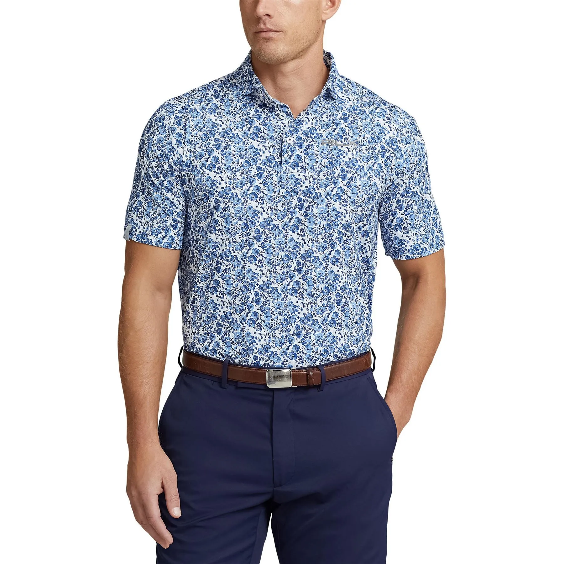 Classic Fit Performance Polo Shirt Beach Royal Mini Club Floral - SS24