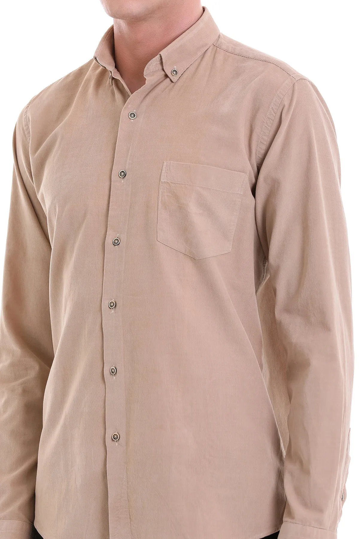 Comfort Fit Long Sleeve Cotton Mink Dress Shirt