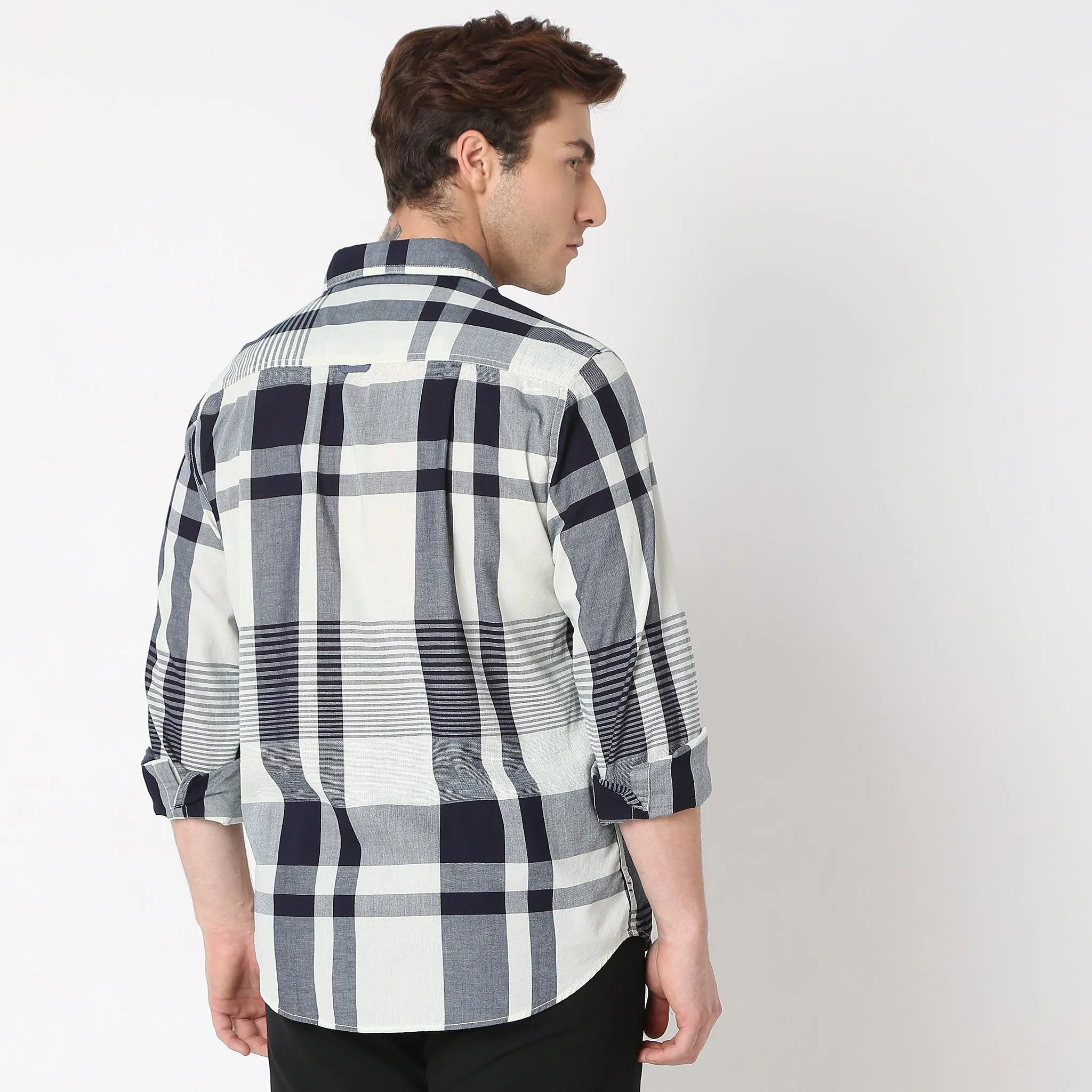 Cruiser™ Authentic Indigo Regular Fit Shirt Modern Checks Versatile combo