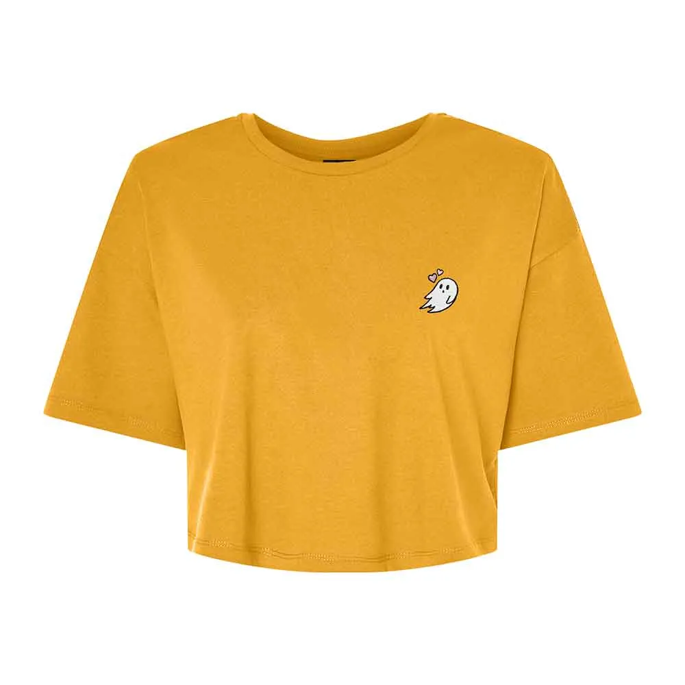 Dalix Heartly Ghost Relaxed Cropped Tee