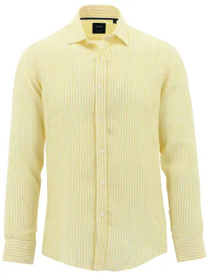 Daniel Hechter - Sel Linen Shirt - Stripe - Yellow & White