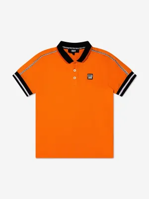 DKNY Boys Logo Polo Shirt in Orange