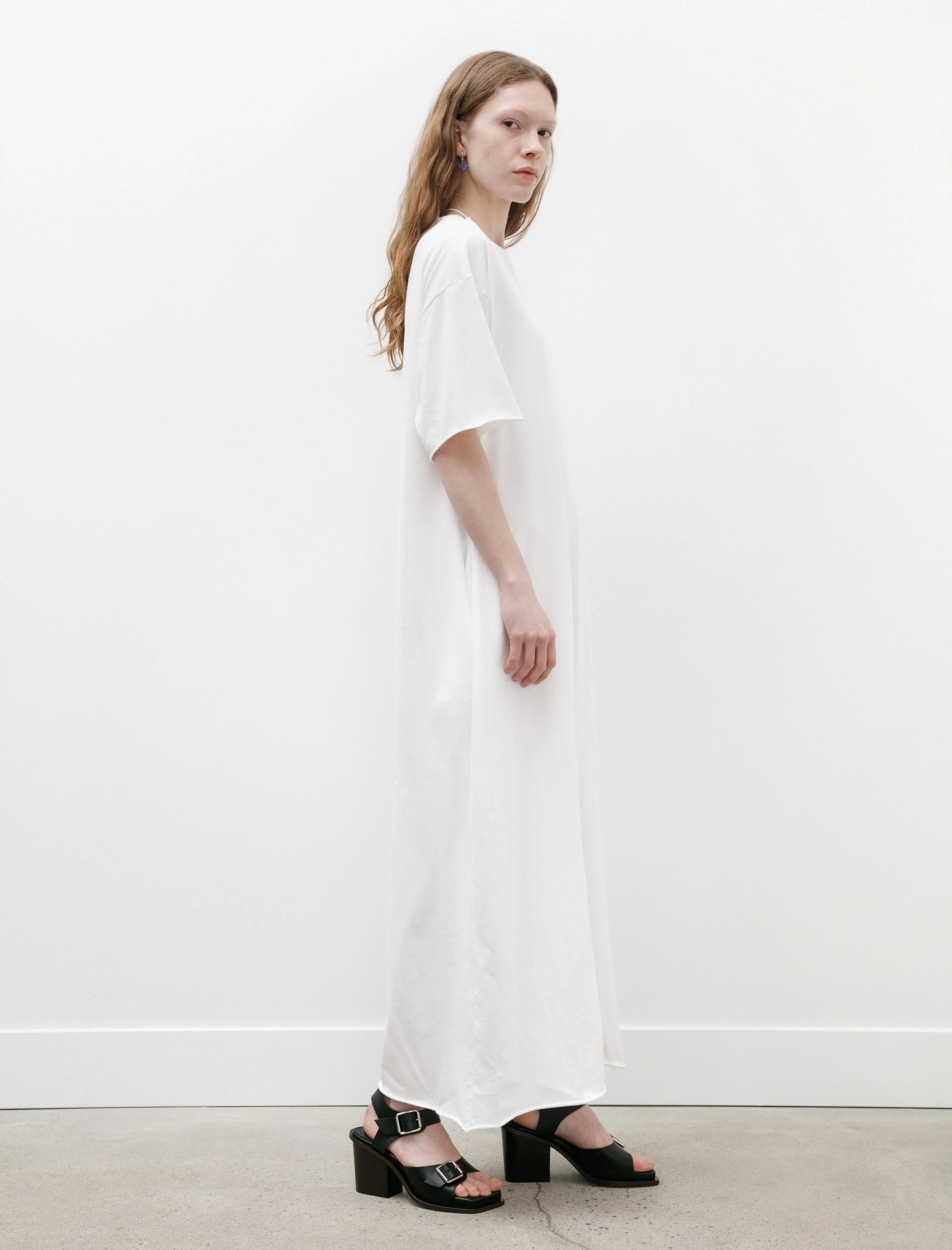 Dressy T-Shirt Dress White