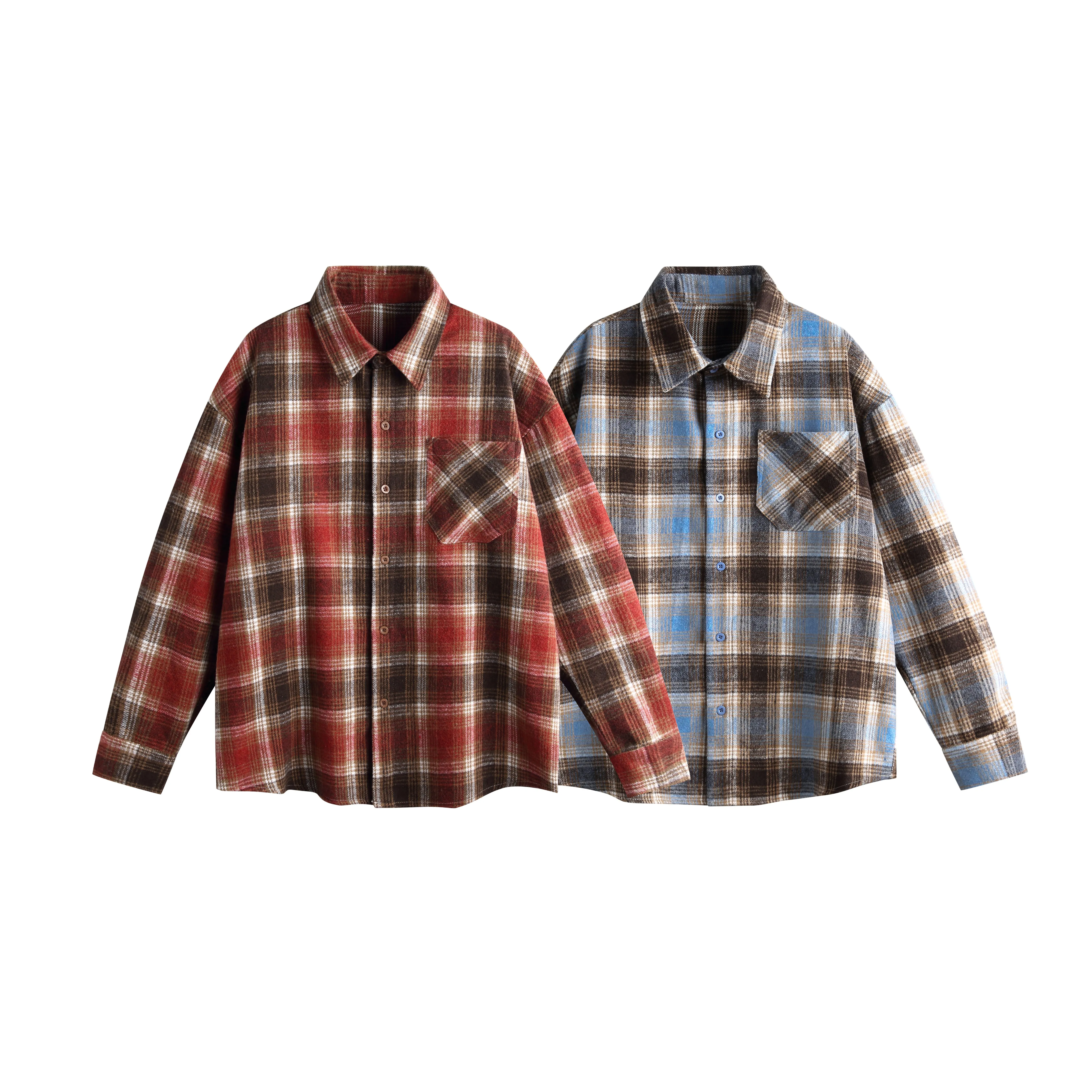 Faire Echo Streetwear Long-Sleeve Plaid Shirt