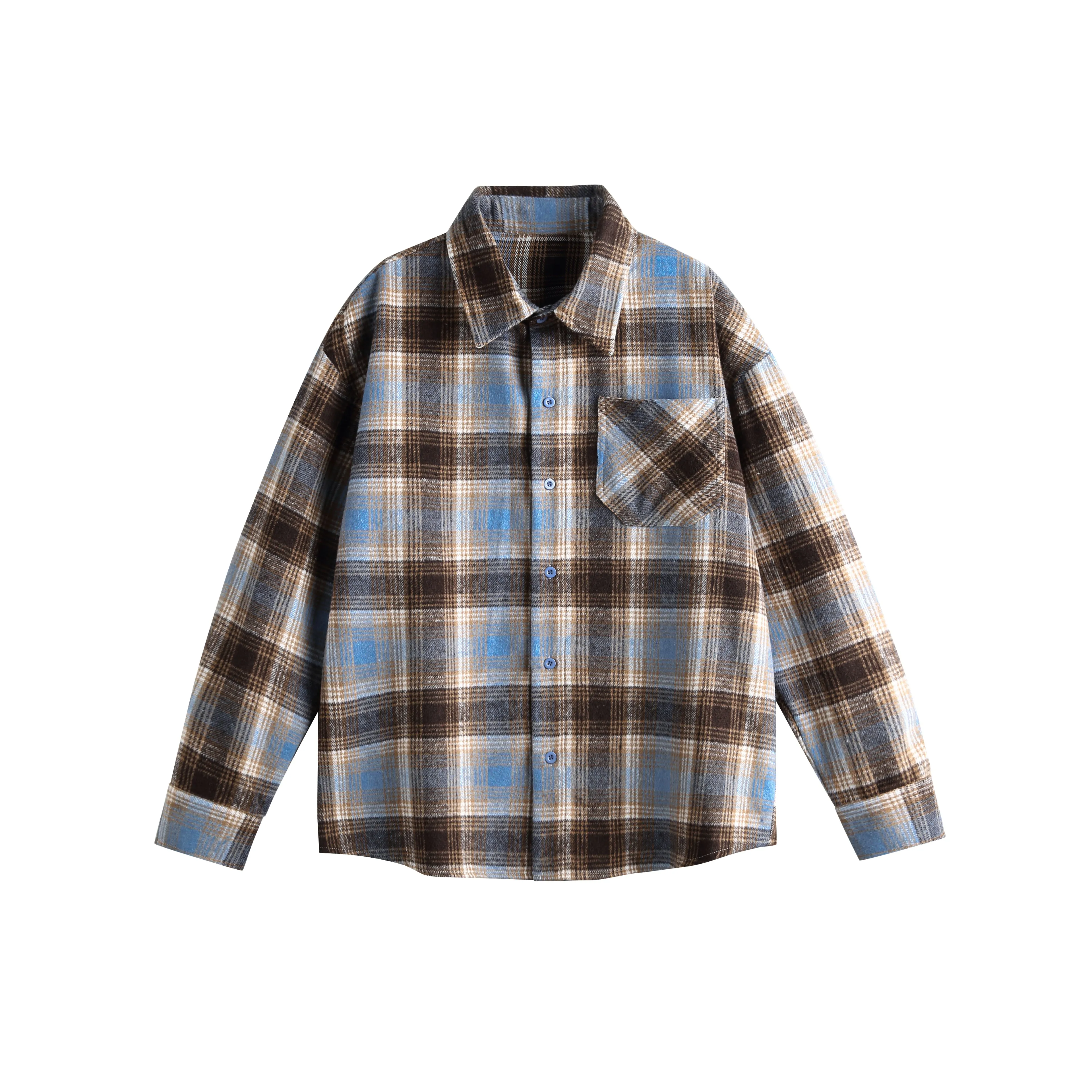 Faire Echo Streetwear Long-Sleeve Plaid Shirt