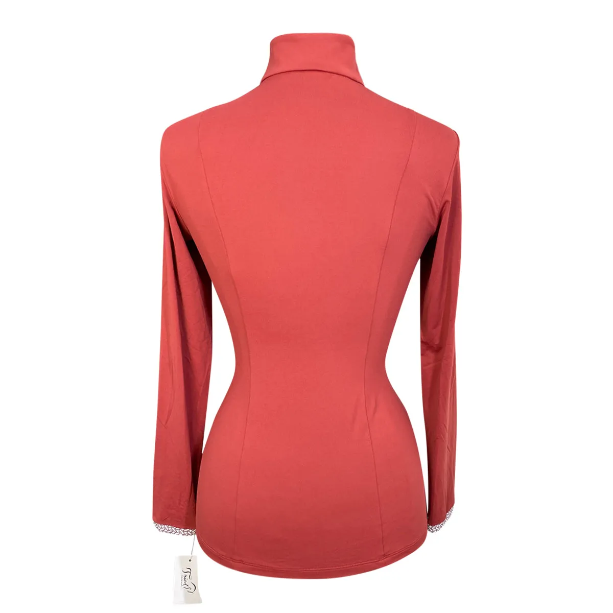 For Horses 'Gioconda' Long Sleeve Schooling Shirt in Red - Women's Medium