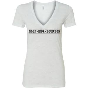 Golf BBQ & Bourbon Women's Fitted T-Shirt