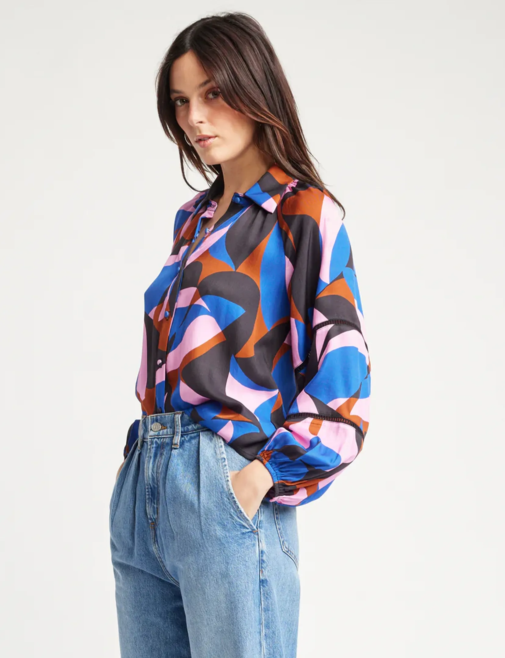 Hadley Blouse, Flamingo