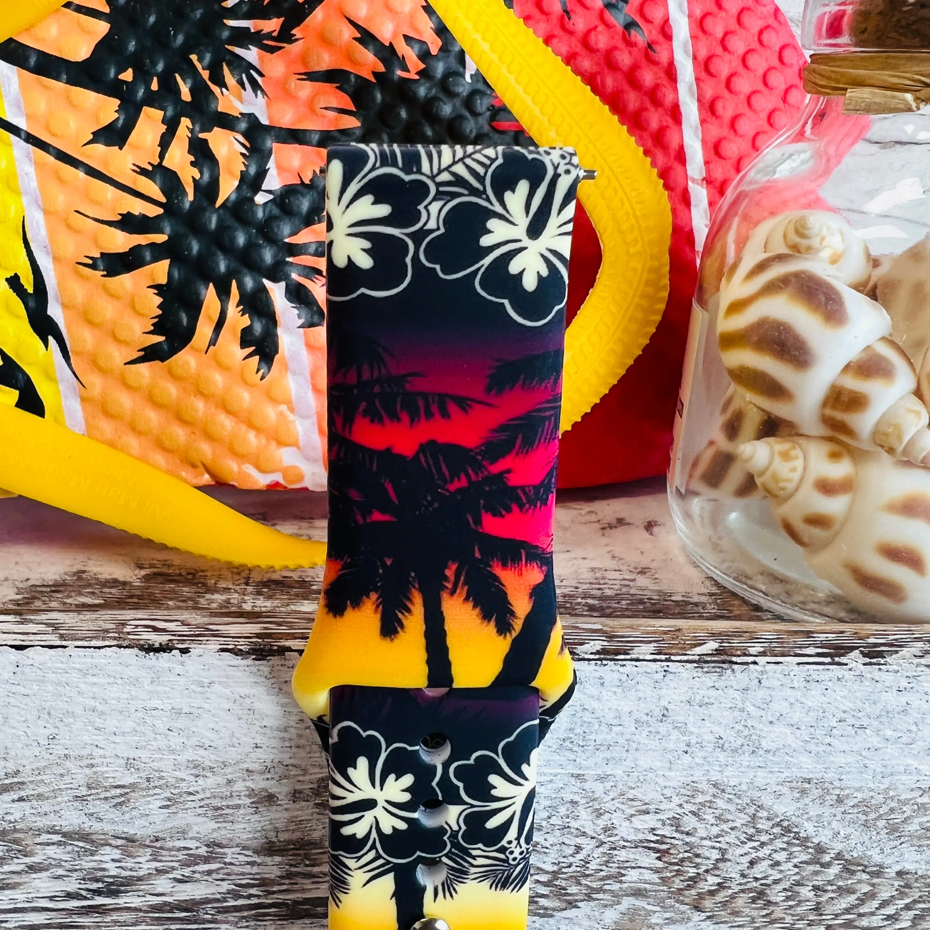 Hawaiian Shirt Print Silicone Band For Samsung Watch