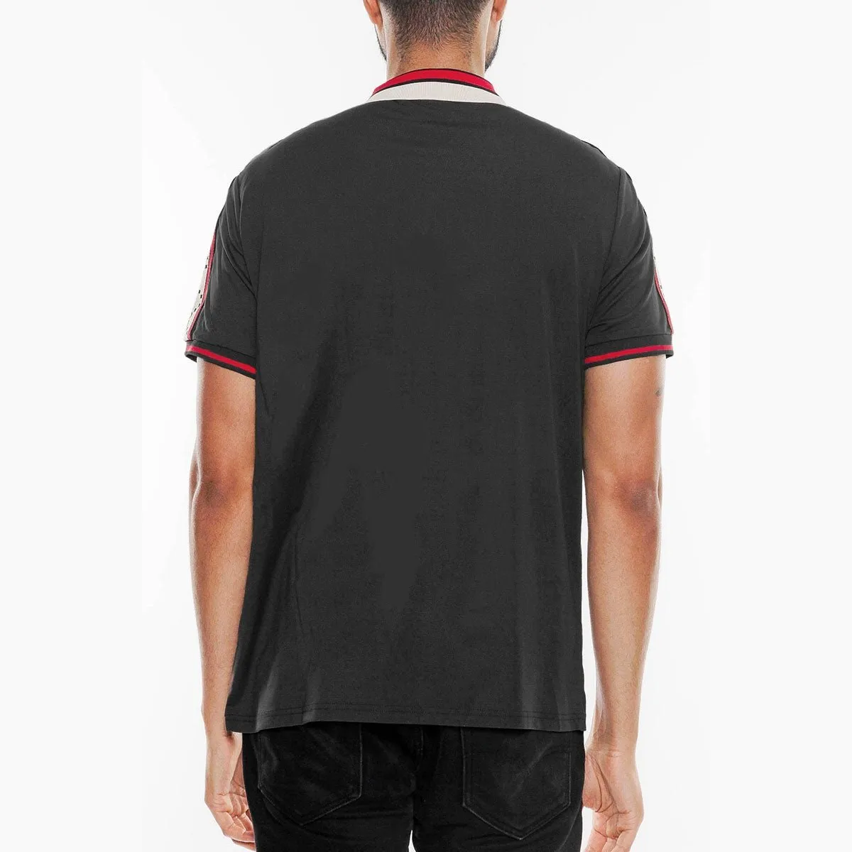 Italian Black Collared Polo Shirt