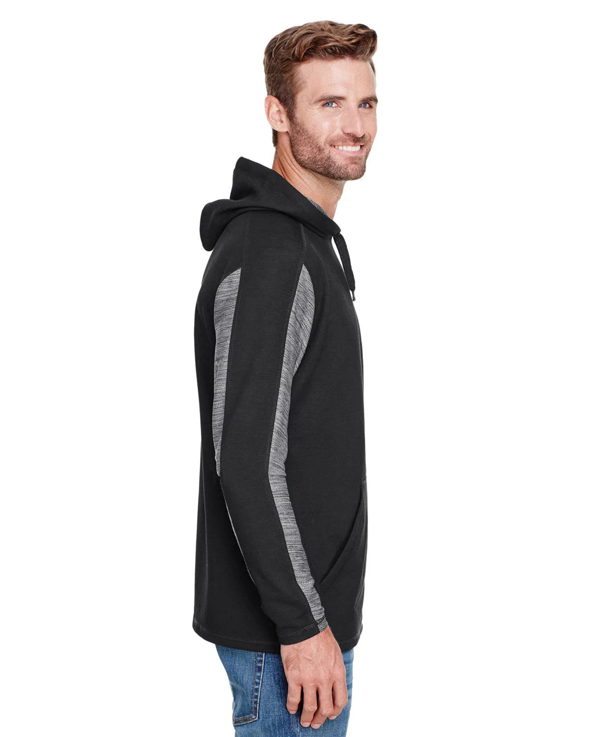 J America JA8435 Adult Omega Stretch Hooded Sweatshirt