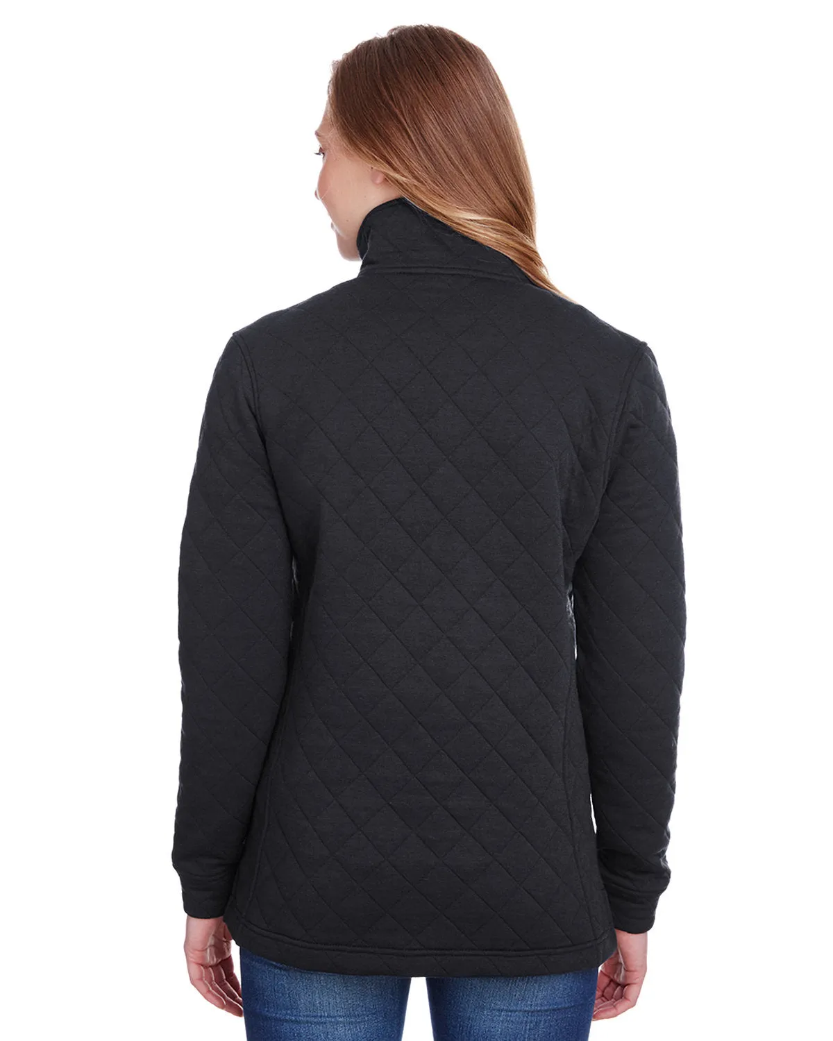 J America JA8891 Ladies' Quilted Snap Pullover