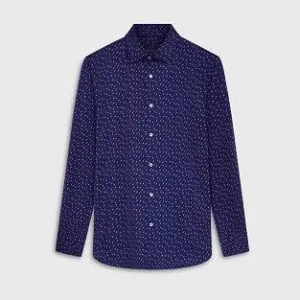 James Guitars OoohCotton Shirt in Navy by Bugatchi