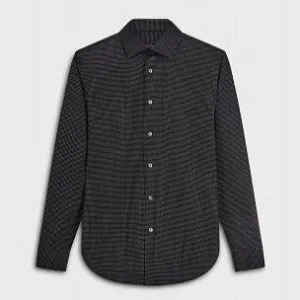 James Polka Dot OoohCotton Shirt in Black by Bugatchi