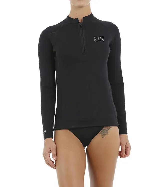 Jetpilot X1 1mm Neoprene Womens Heater Top (2020) - Black