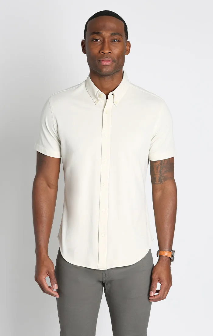 Knit Oxford Stretch Short Sleeve Shirt