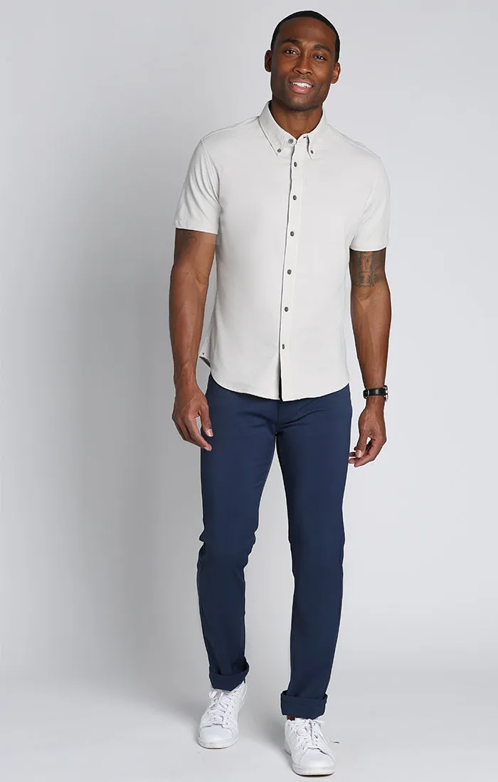 Knit Oxford Stretch Short Sleeve Shirt