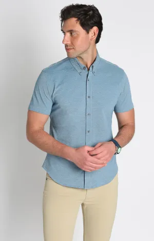 Knit Oxford Stretch Short Sleeve Shirt