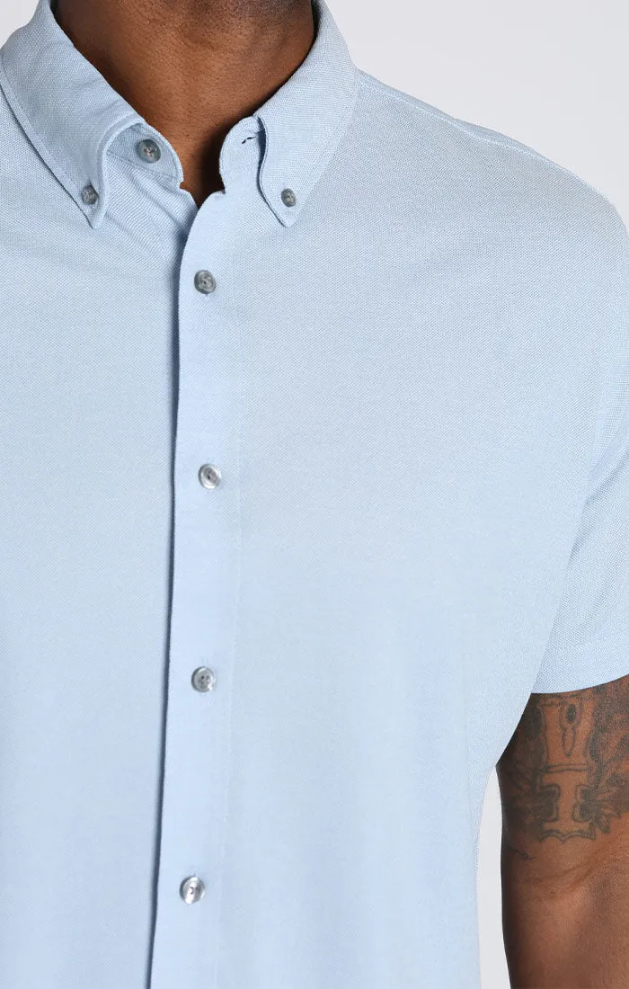 Knit Oxford Stretch Short Sleeve Shirt