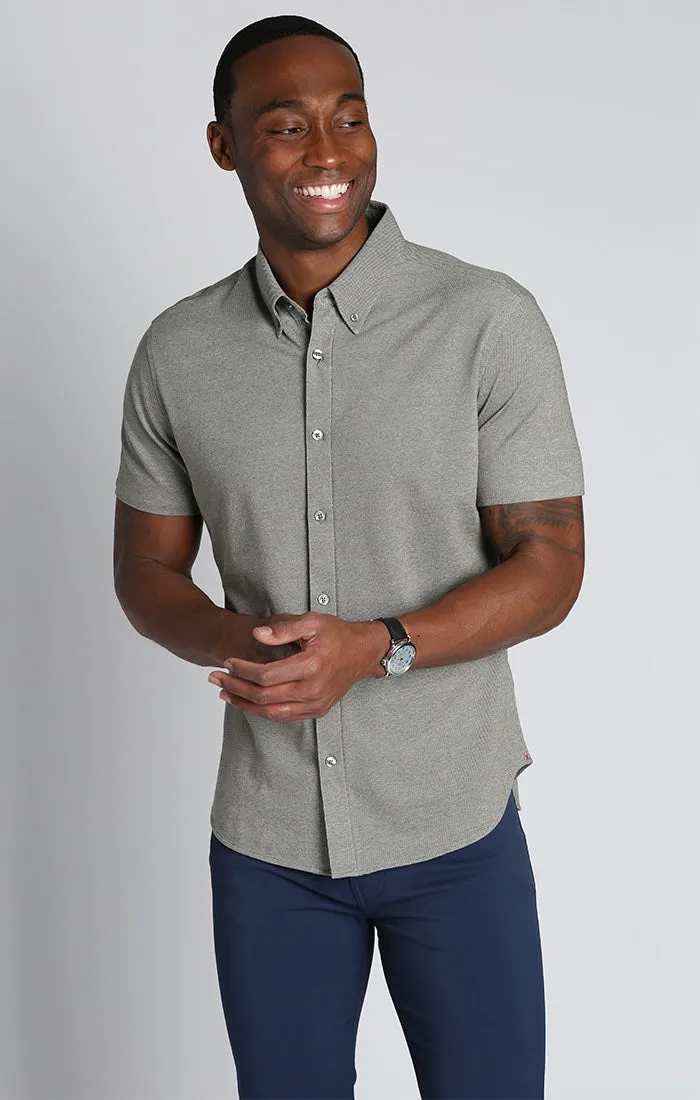 Knit Oxford Stretch Short Sleeve Shirt