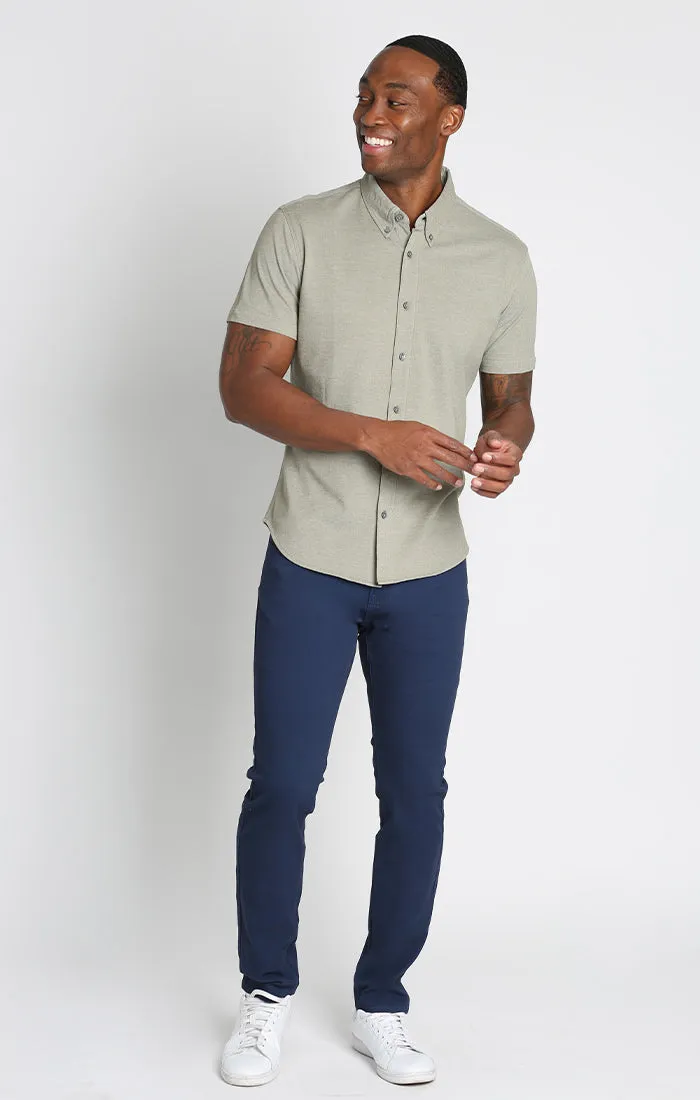 Knit Oxford Stretch Short Sleeve Shirt