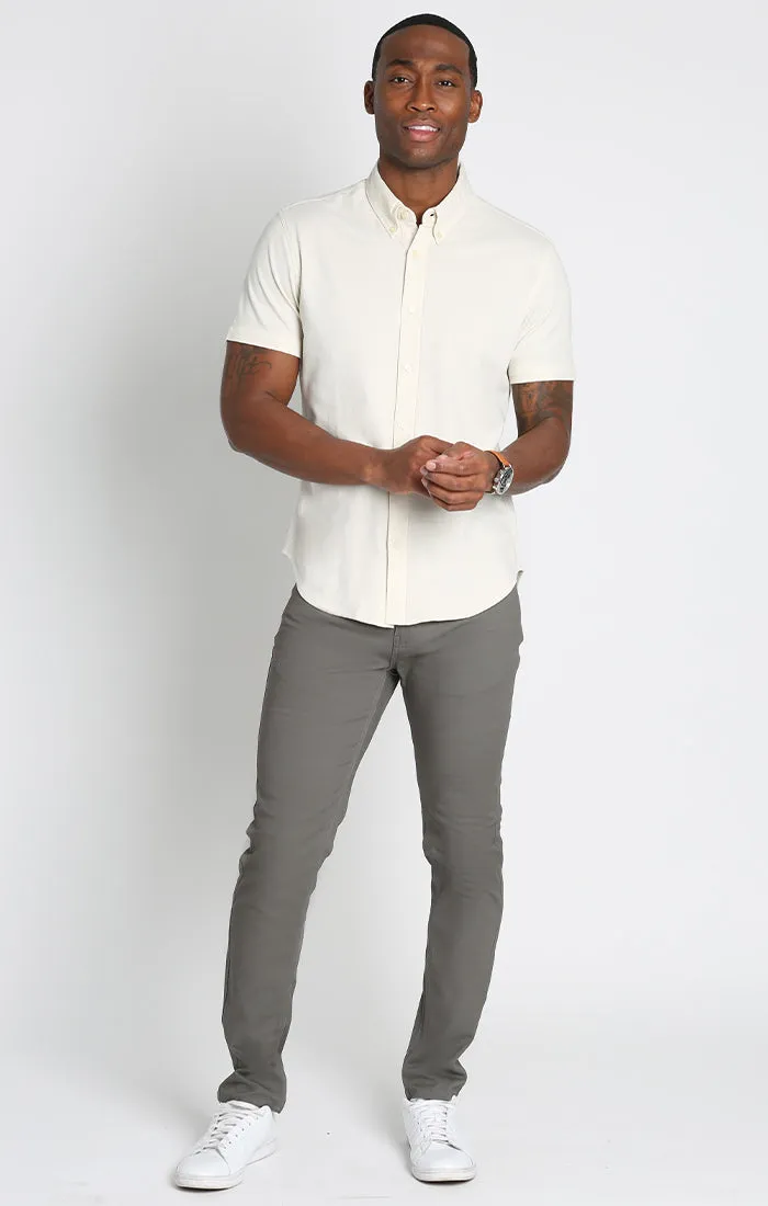 Knit Oxford Stretch Short Sleeve Shirt