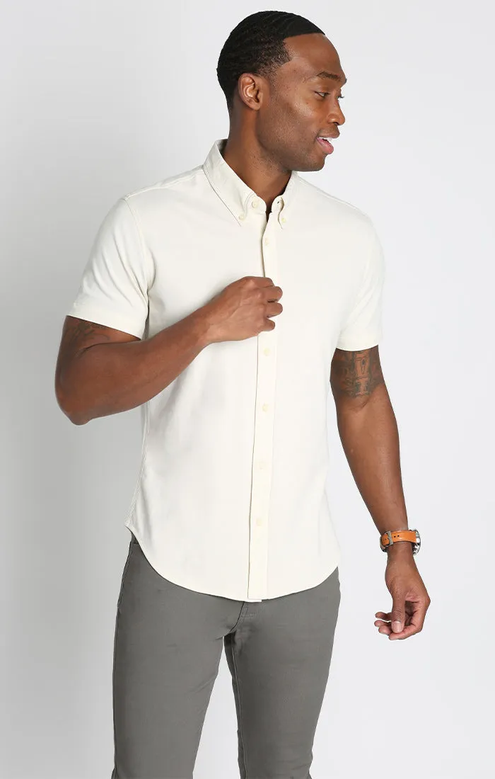 Knit Oxford Stretch Short Sleeve Shirt