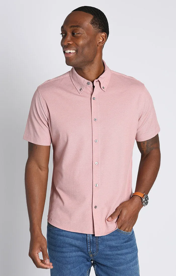 Knit Oxford Stretch Short Sleeve Shirt