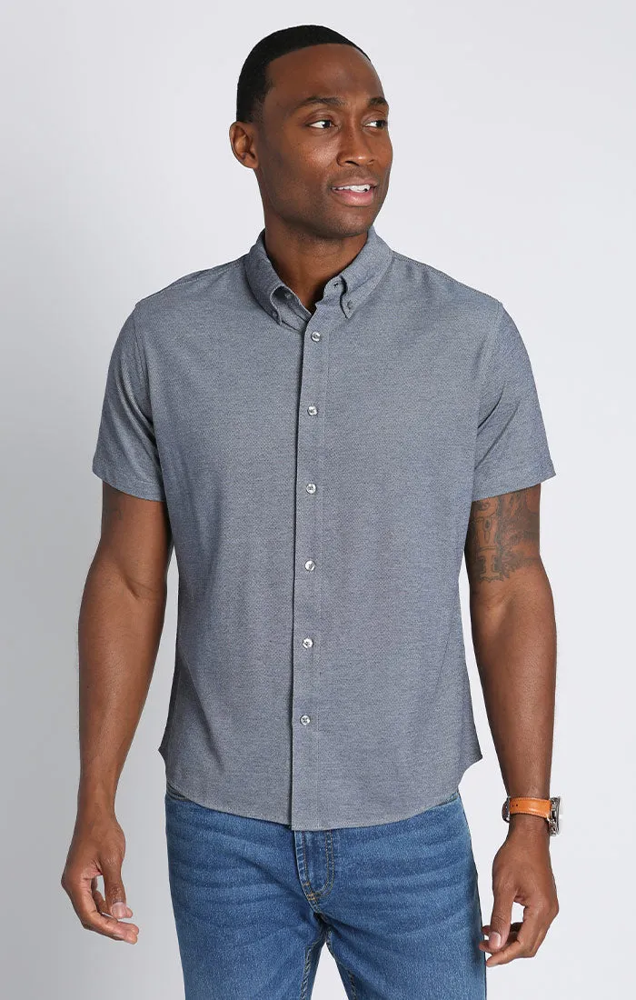 Knit Oxford Stretch Short Sleeve Shirt