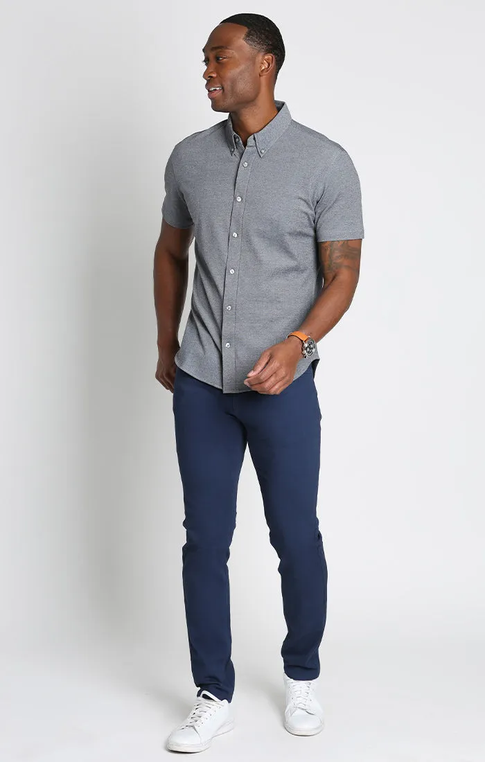 Knit Oxford Stretch Short Sleeve Shirt