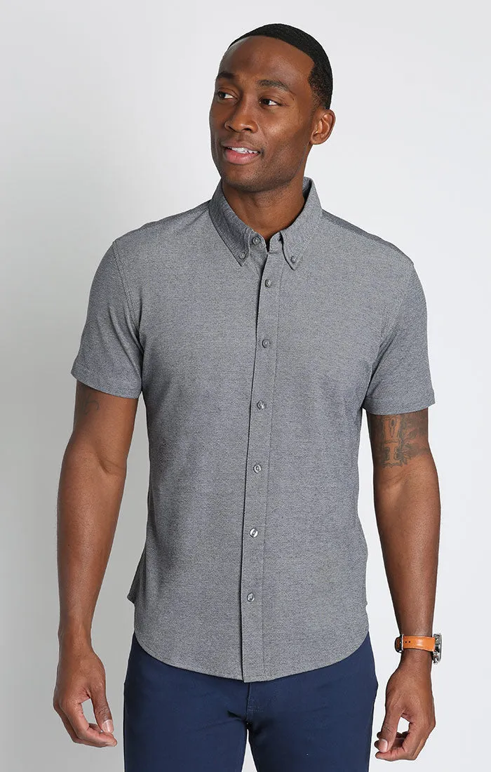 Knit Oxford Stretch Short Sleeve Shirt