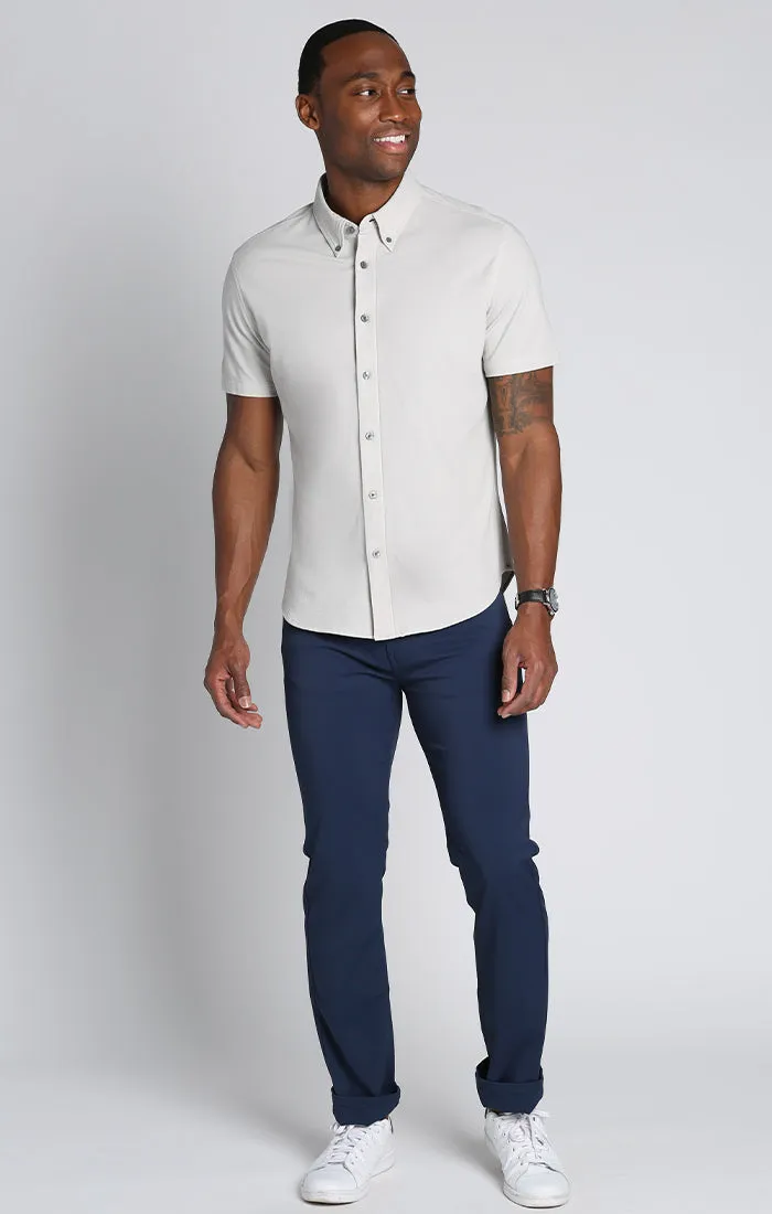 Knit Oxford Stretch Short Sleeve Shirt