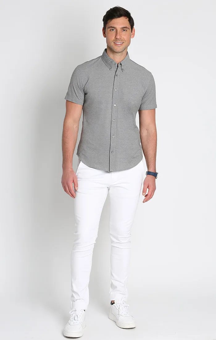 Knit Oxford Stretch Short Sleeve Shirt