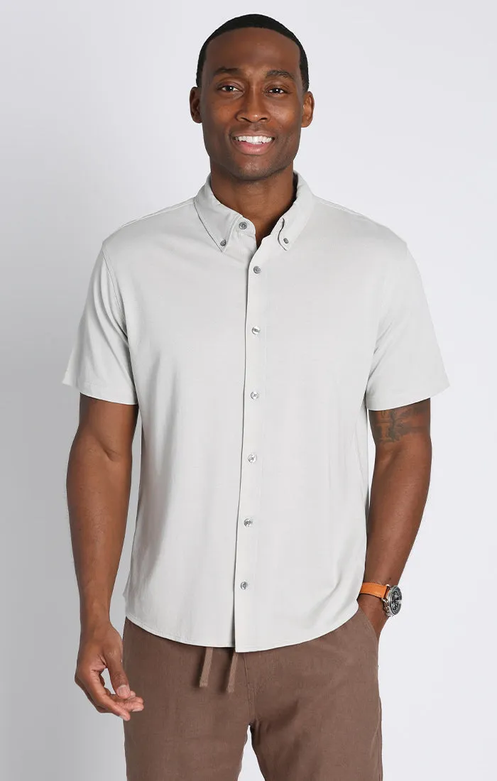 Knit Oxford Stretch Short Sleeve Shirt