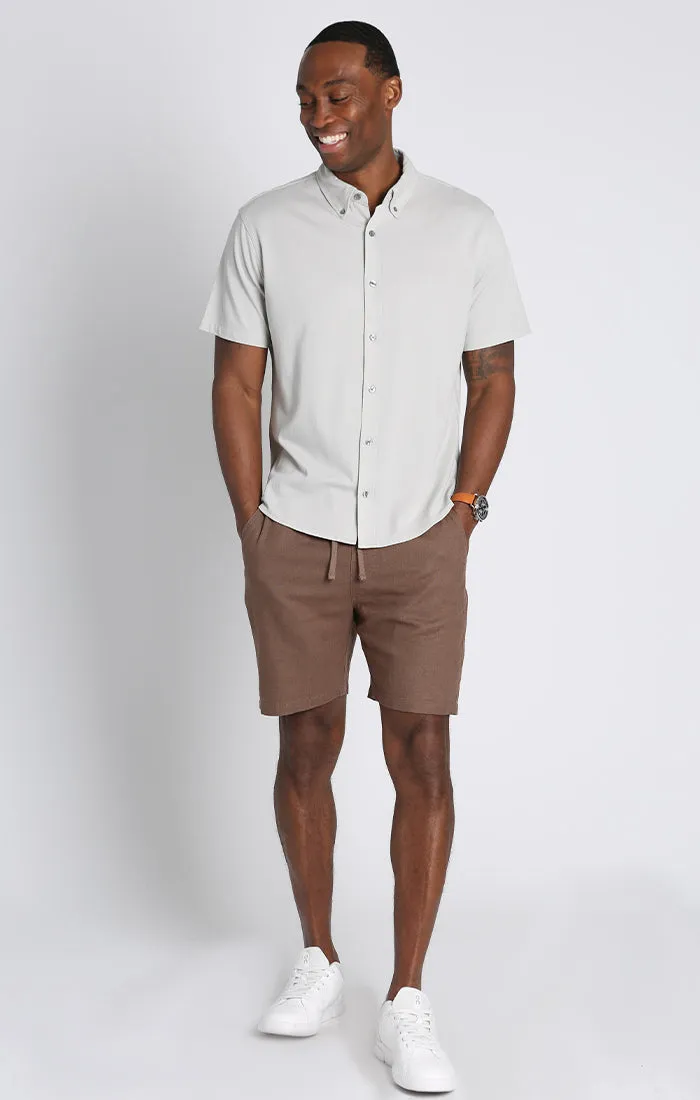 Knit Oxford Stretch Short Sleeve Shirt