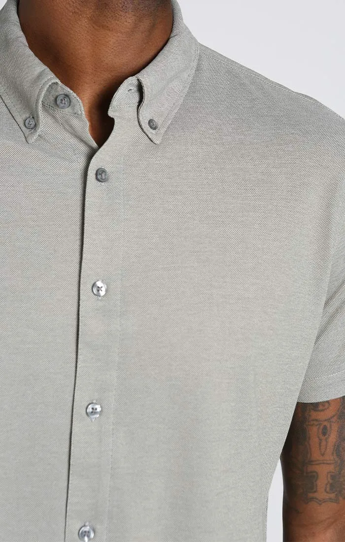 Knit Oxford Stretch Short Sleeve Shirt