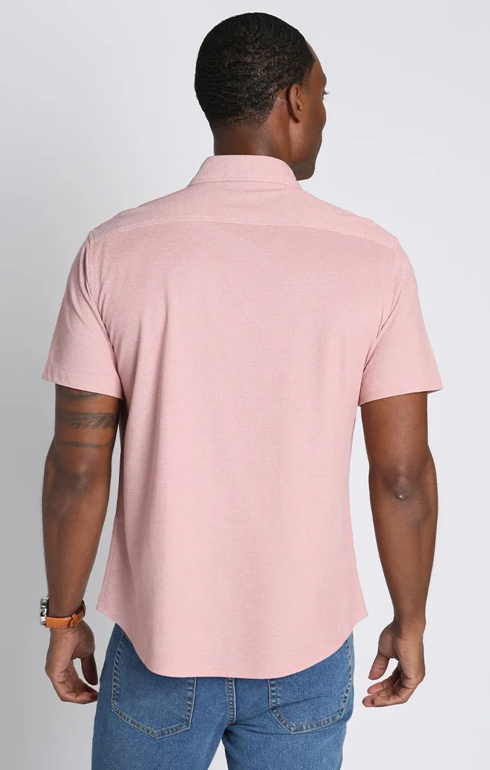 Knit Oxford Stretch Short Sleeve Shirt